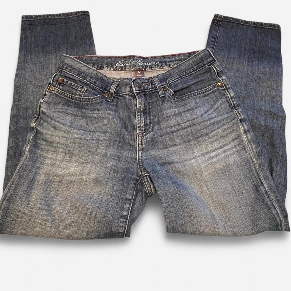Eddie Bauer Boyfriend Mid Rise Crop Jeans Women’s Size 2 Medium Wash